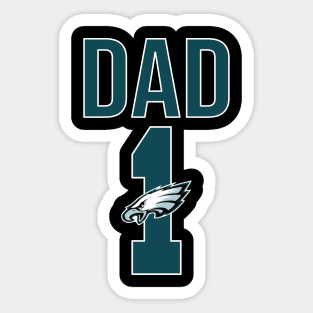 Philadelphia Eagles Number 1 Dad Sticker